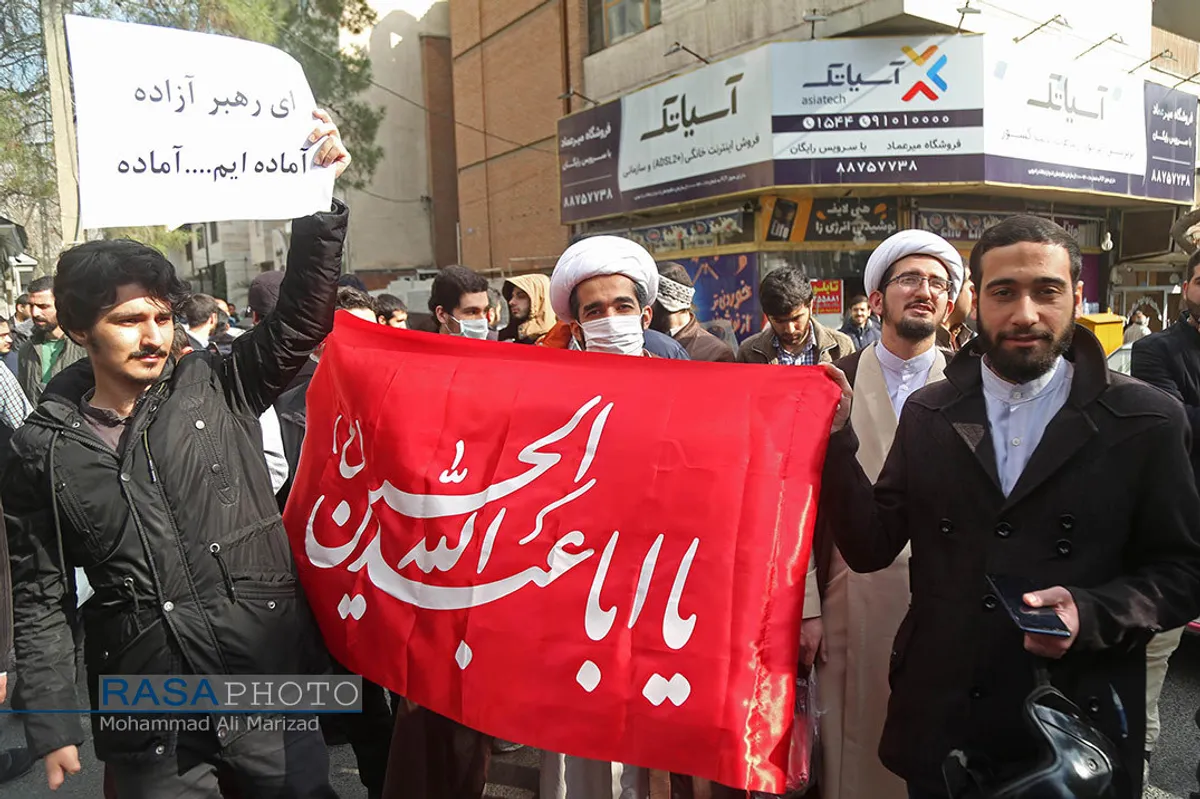 تجمع جمعی از طلاب و دانشجویان در حمایت از مسلمانان هند