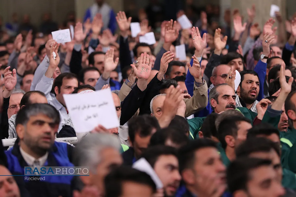 دیدار کارگران با مقام معظم رهبری