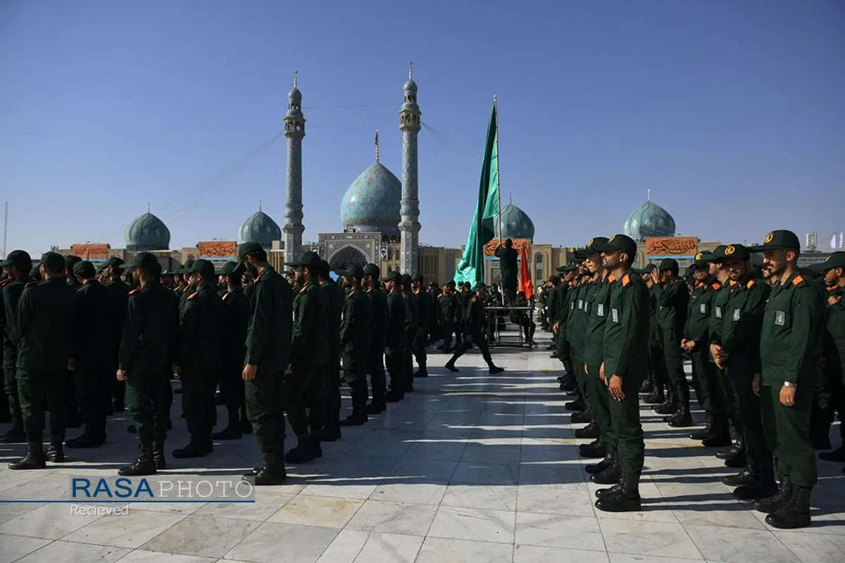 صبحگاه مشترک نیروی&zwnj;های مسلح در مسجد مقدس جمکران