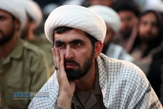 مراسم گرامیداشت هفته دفاع مقدس در مدرسه علمیه فیضیه با سخنرانی حجت الاسلام والمسلمین ذوالنور