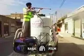 ضدعفونی مناطق محروم اهواز به همت طلاب
