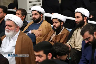 مراسم بزرگداشت آیت&zwnj;الله مؤمن در حسینیه امام خمینی با حضور مقام معظم رهبری