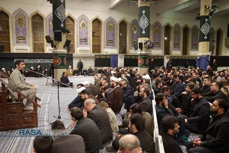 مراسم عزاداری شام شهادت حضرت فاطمه&zwnj;زهرا (سلام&zwnj;الله&zwnj;علیها) با حضور مقام معظم رهبری