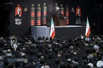 مراسم عزاداری شب عاشورای حسینی در جوار محل شهادت قائد شهید
