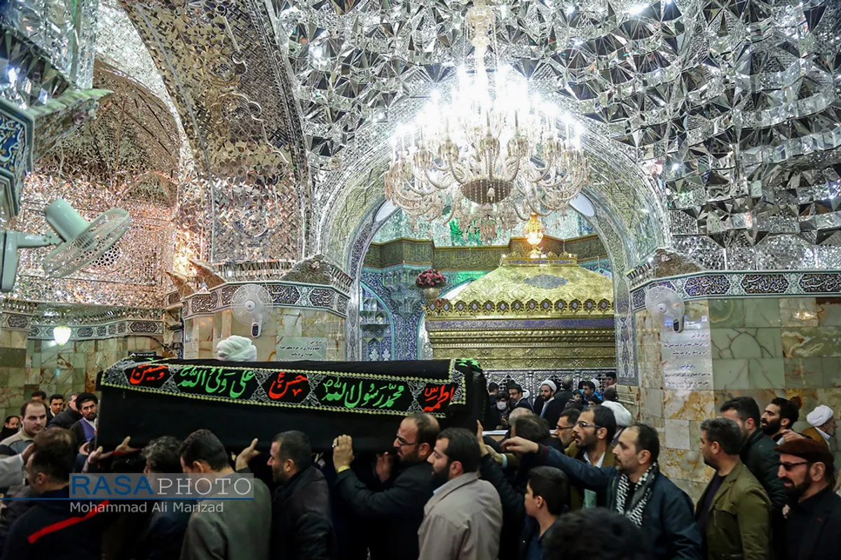 تشییع پیکر آیت الله طبرسی در قم