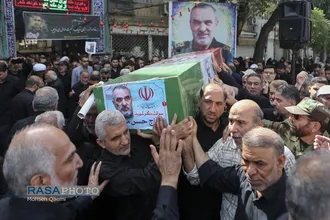 تشییع پیکر پاک سرلشکر شهید حاج محمدحسن محققی در تهران