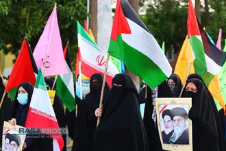 قم | جشن پیروزی&zwnj; جبهه مقاومت در نبرد غزه