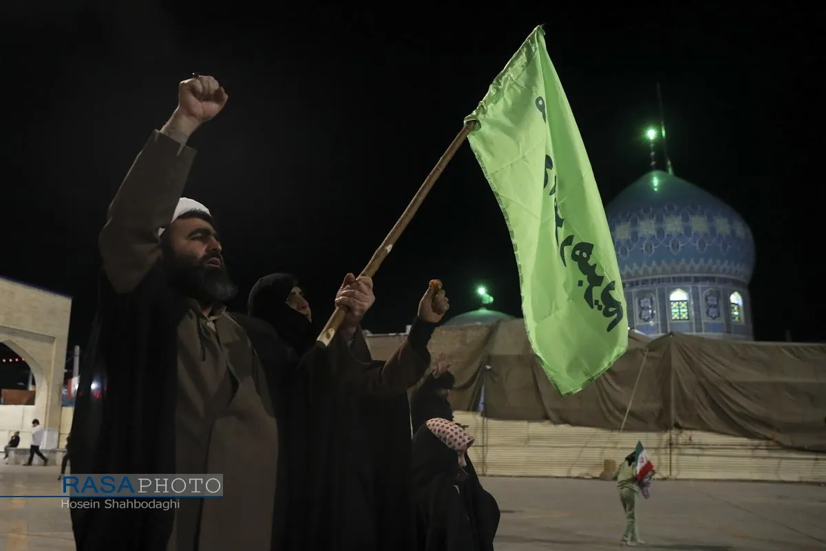 تجمع مردم انقلابی و ولایتمدار قم در حمایت از نظام مقدس اسلامی و محکومیت تجاوز دشمن آمریکایی و صهیونیستی به کشور
