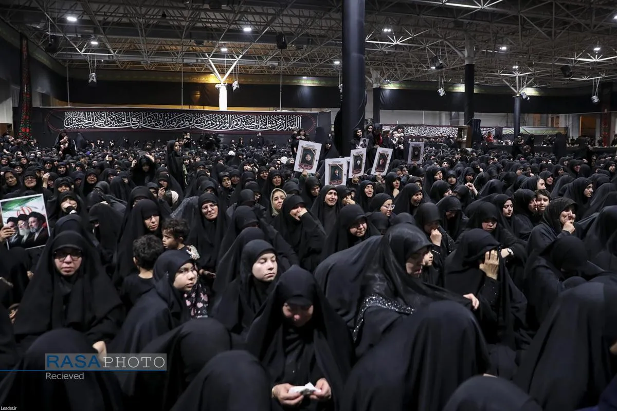 مراسم عزاداری شب عاشورای حسینی در جوار محل شهادت قائد شهید