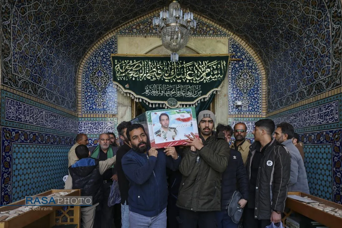 تشییع پبکر ۶ شهید جنگ رمضان در قم