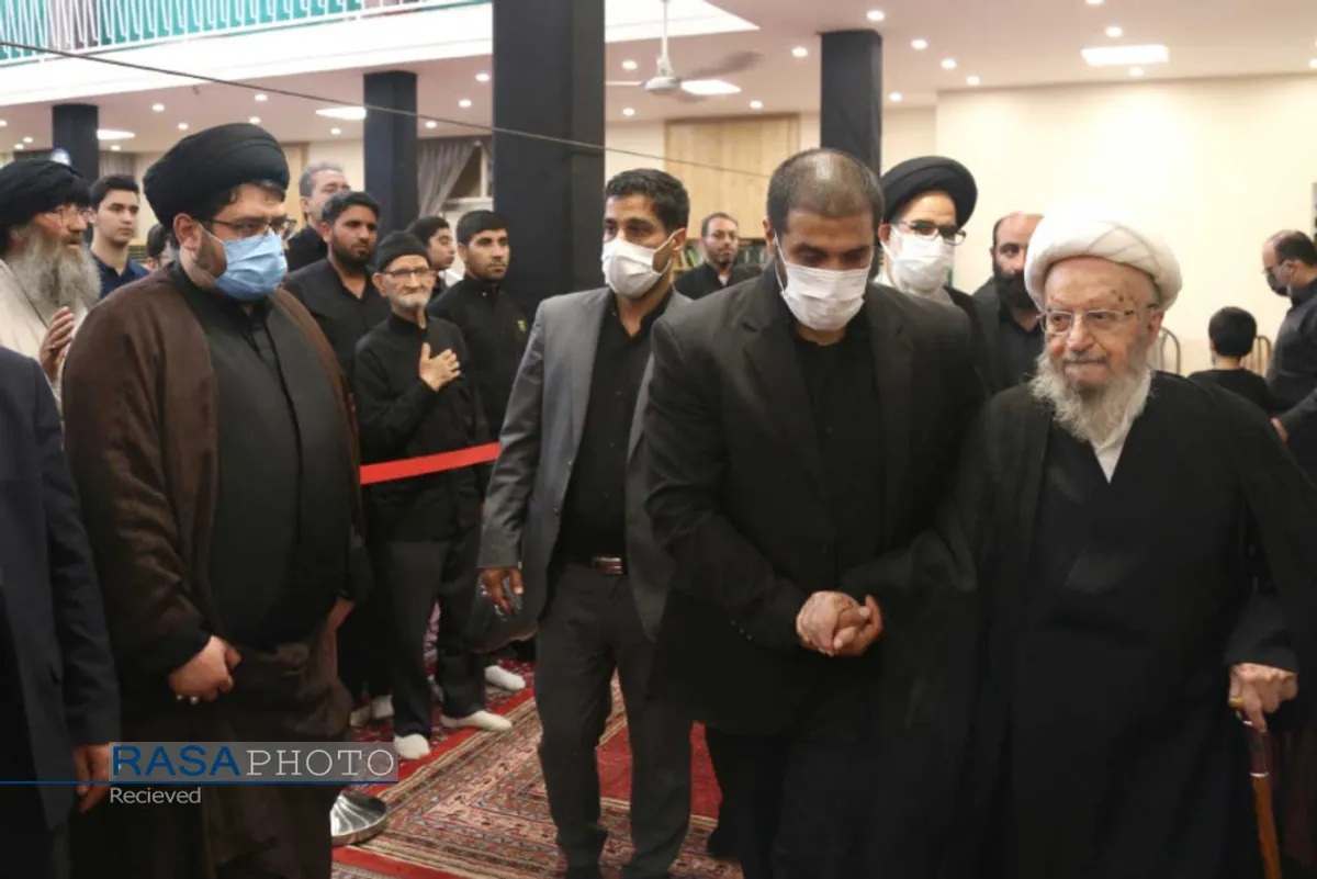 مراسم عزاداری حضرت سیدالشهداء (علیه السلام) با حضور حضرت آیت الله مکارم