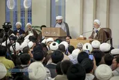 سخنرانی آیت‌الله جوادی آملی در جمع طلاب و روحانیان در نجف اشرف