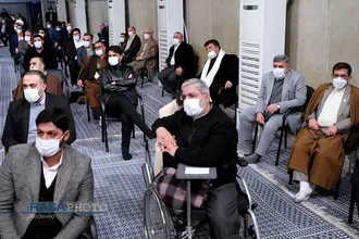 دیدار جمعی از مداحان اهل&zwnj;بیت (علیهم&zwnj;السلام) با مقام معظم رهبری