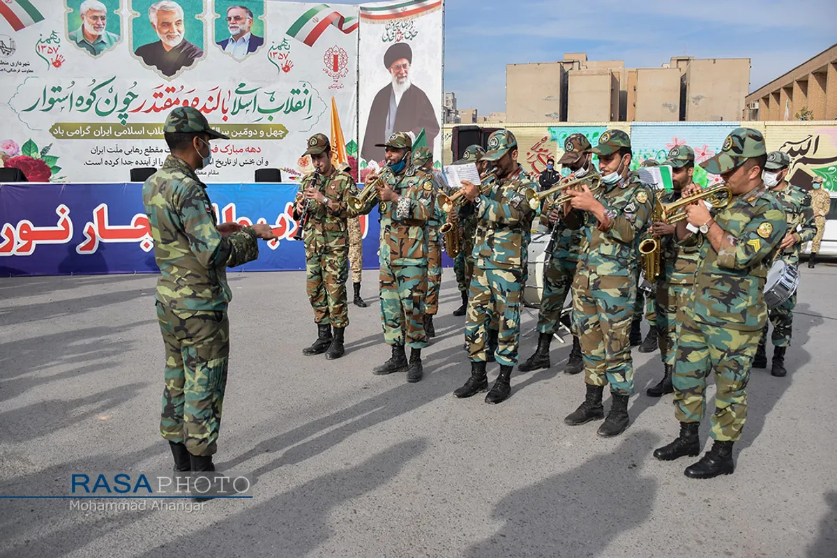 راهپیمایی خودرویی و موتوری مردم اهواز در یوم الله ۲۲ بهمن