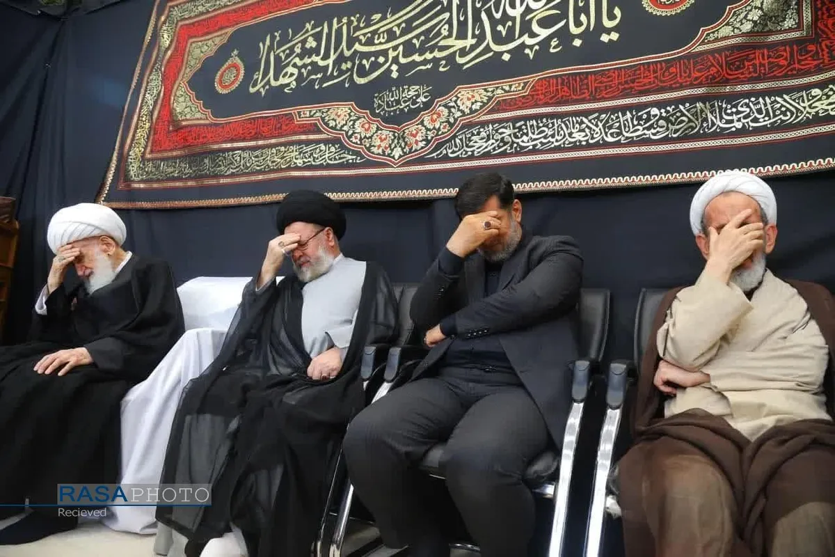 عزاداری روز شهادت حضرت امام رضا (ع) در بیت حضرت آیت الله نوری همدانی