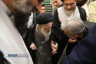 تشرف حضرت آیت الله شبیری زنجانی به حرم حضرت فاطمه معصومه (سلام&zwnj;الله&zwnj;علیها)