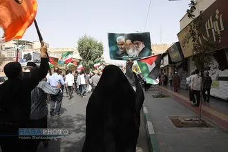 راهپیمایی نمازگراران جمعه قم علیه جنایات صهیونیست&zwnj;ها در غزه و لبنان