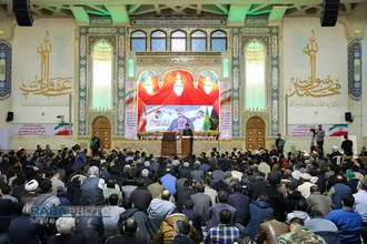مراسم اربعین شهیدان حاج قاسم سلیمانی ابومهدی المهندس در حرم حضرت معصومه (س)