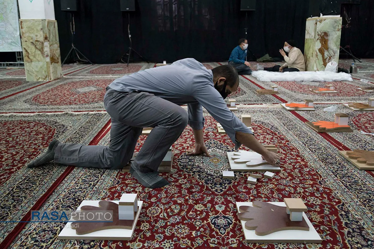 کارگاه تولید جهادی لوازم بهداشتی در امامزاده علی بن حمزه (ع) تهران&lrm;