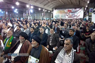 مراسم گرامیداشت چهلمین روز شهادت سپهبد سلیمانی و ابومهدی المهندس در اهواز&lrm;
