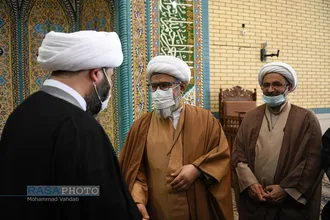 آئین تکریم و غبارروبی مسجد با حضور حجت الاسلام قمی