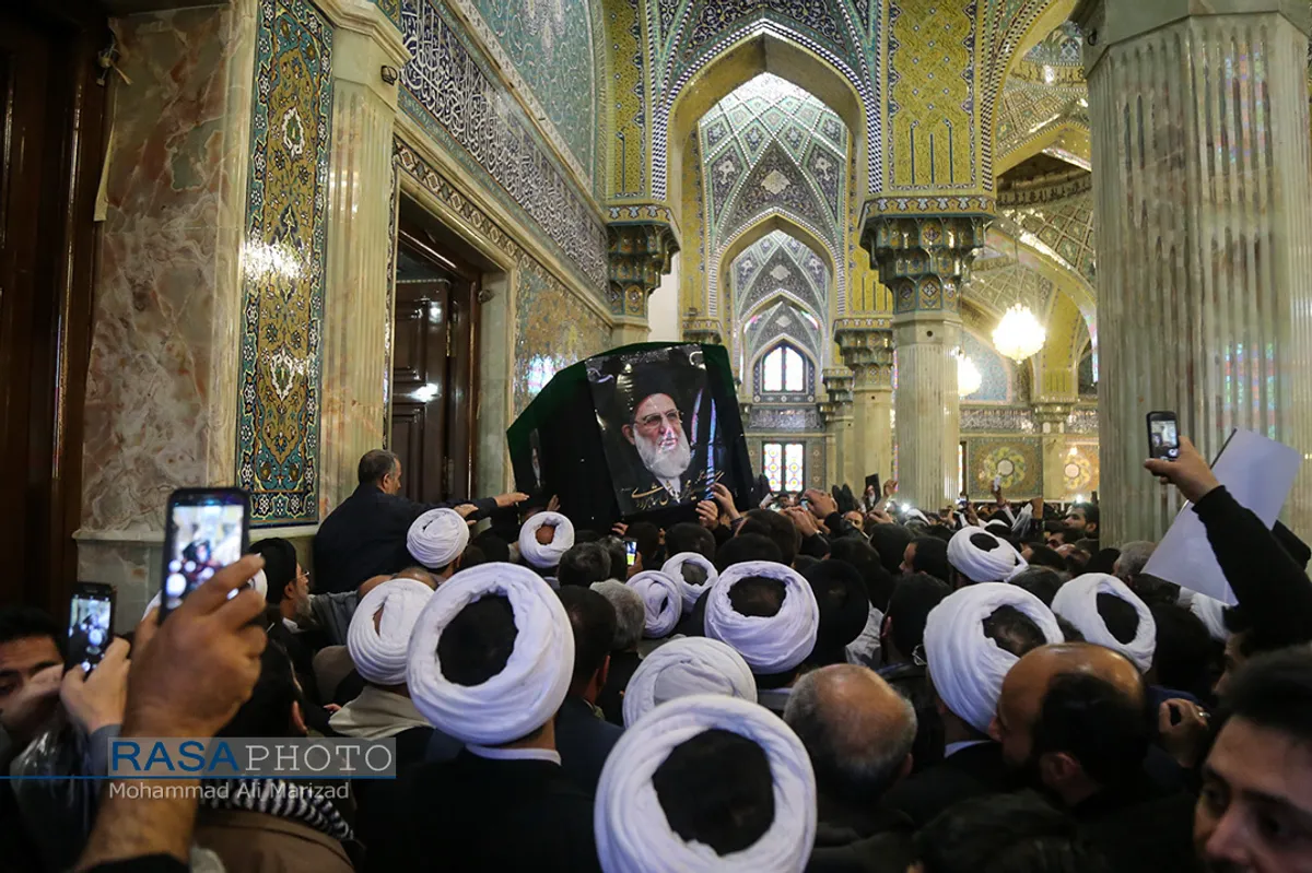 تشییع با شکوه مرحوم آیت الله هاشمی شاهرودی در قم