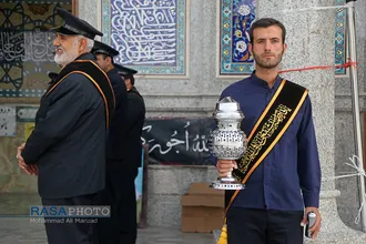 عزاداری خادمان حرم حضرت معصومه (س) در روز شهادت حضرت امام جواد الائمه (ع)