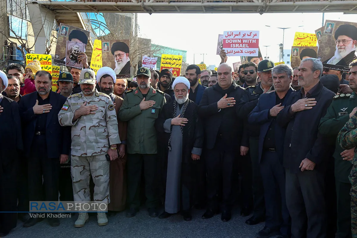 راهپیمایی مردم بجنورد در محکومیت شهادت سپهبد قاسم سلیمانی&lrm;&lrm;