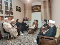 دیدار اعضای بیت مرحوم آیت‌الله‌ شبیری زنجانی با آیت‌الله جوادی آملی + تصاویر