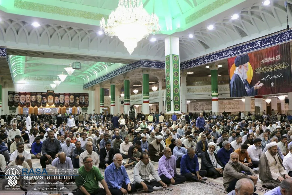 جشن باشکوه شب عید سعید غدیر در حرم مطهر بانوی کرامت