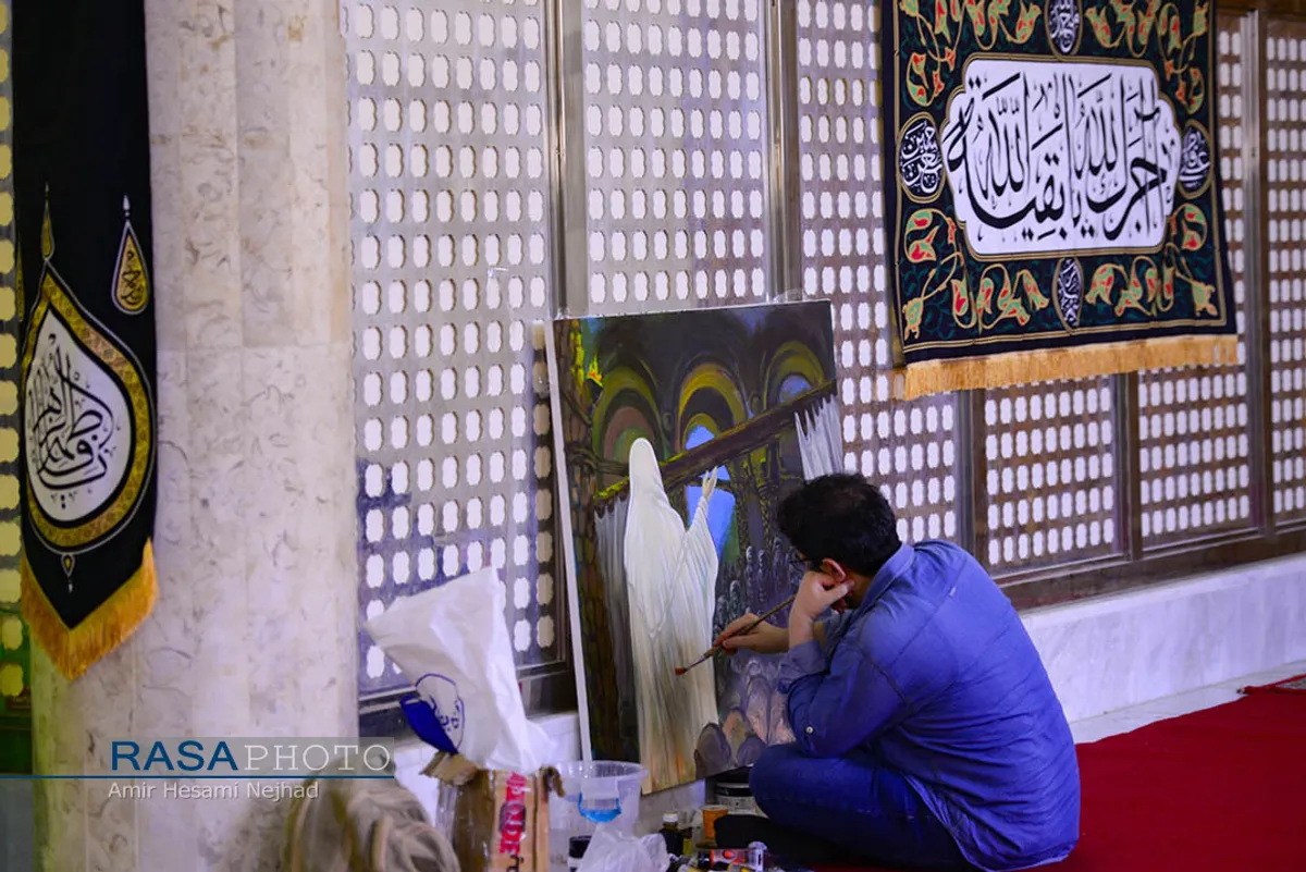 آغاز به کار کارگاه هنری ام&zwnj;المقاومه در نجف اشرف