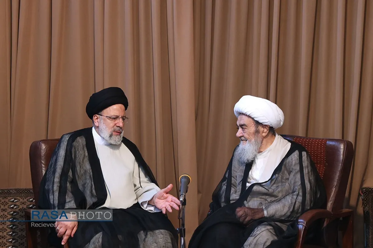 شهید آیت الله رئیسی در محضر بزرگان