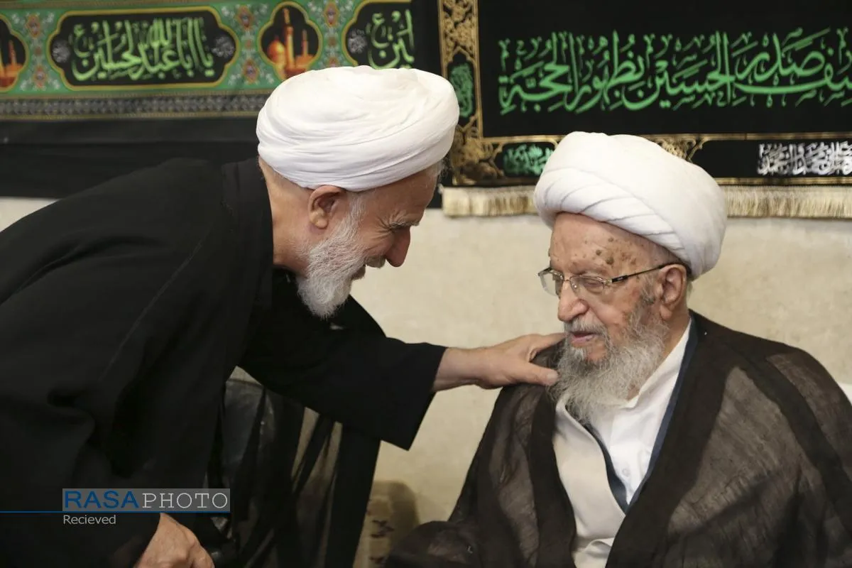 عزاداری روز تاسوعای حسینی (ع) در بیت حضرت آیت الله مکارم شیرازی