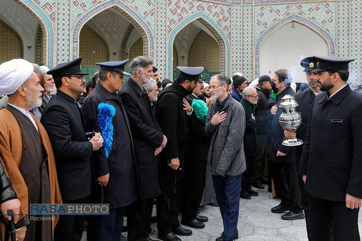 تشییع پیکر آیت&zwnj;الله امامی کاشانی در حرم مطهر رضوی