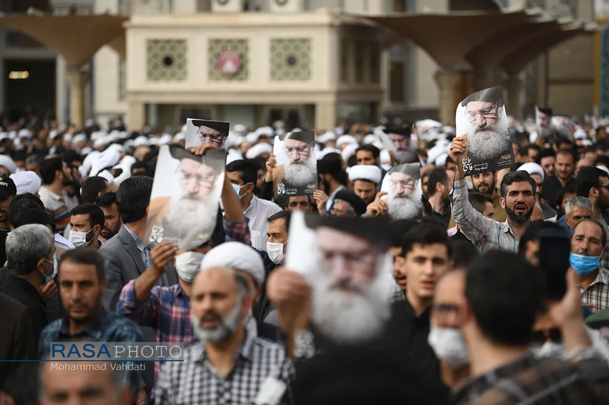 تشییع پیکر مرحوم آیت الله فاطمی&zwnj;نیا در قم