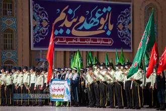 &laquo;عهد سربازی&raquo; نیرو&zwnj;های مسلح با امام زمان (عج) در جمکران&lrm;&lrm;