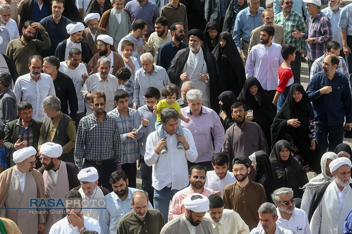 راهپیمایی نمازگراران جمعه قم علیه جنایات صهیونیست&zwnj;ها در غزه و لبنان