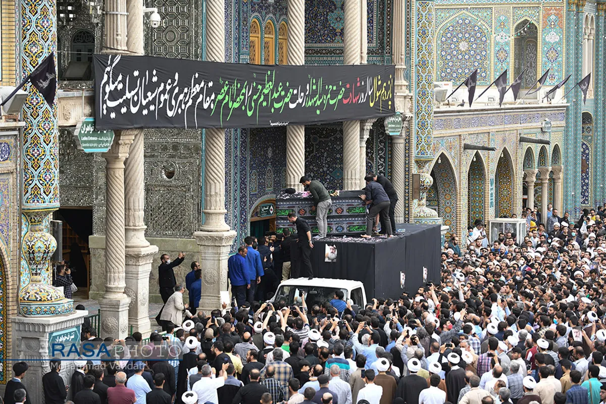 تشییع پیکر مرحوم آیت الله فاطمی&zwnj;نیا در قم
