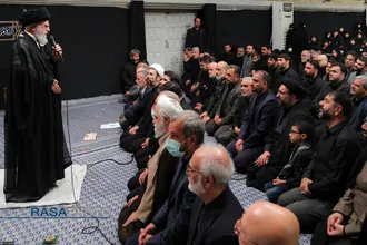 مراسم عزاداری روز اربعین هیئت&zwnj;های دانشجویی در حضور رهبر انقلاب