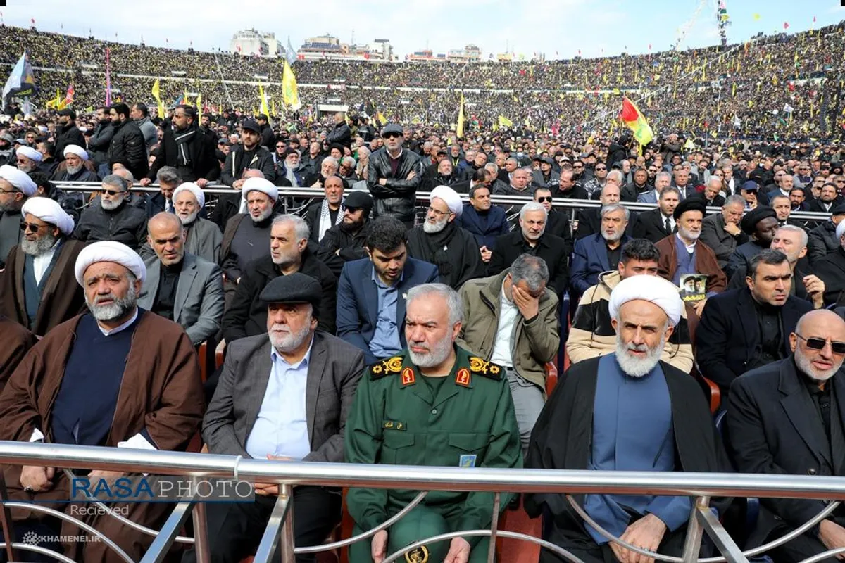 مراسم تشییع مجاهد کبیر شهید سیدحسن نصرالله و شهید سیدهاشم صفی&zwnj;الدین