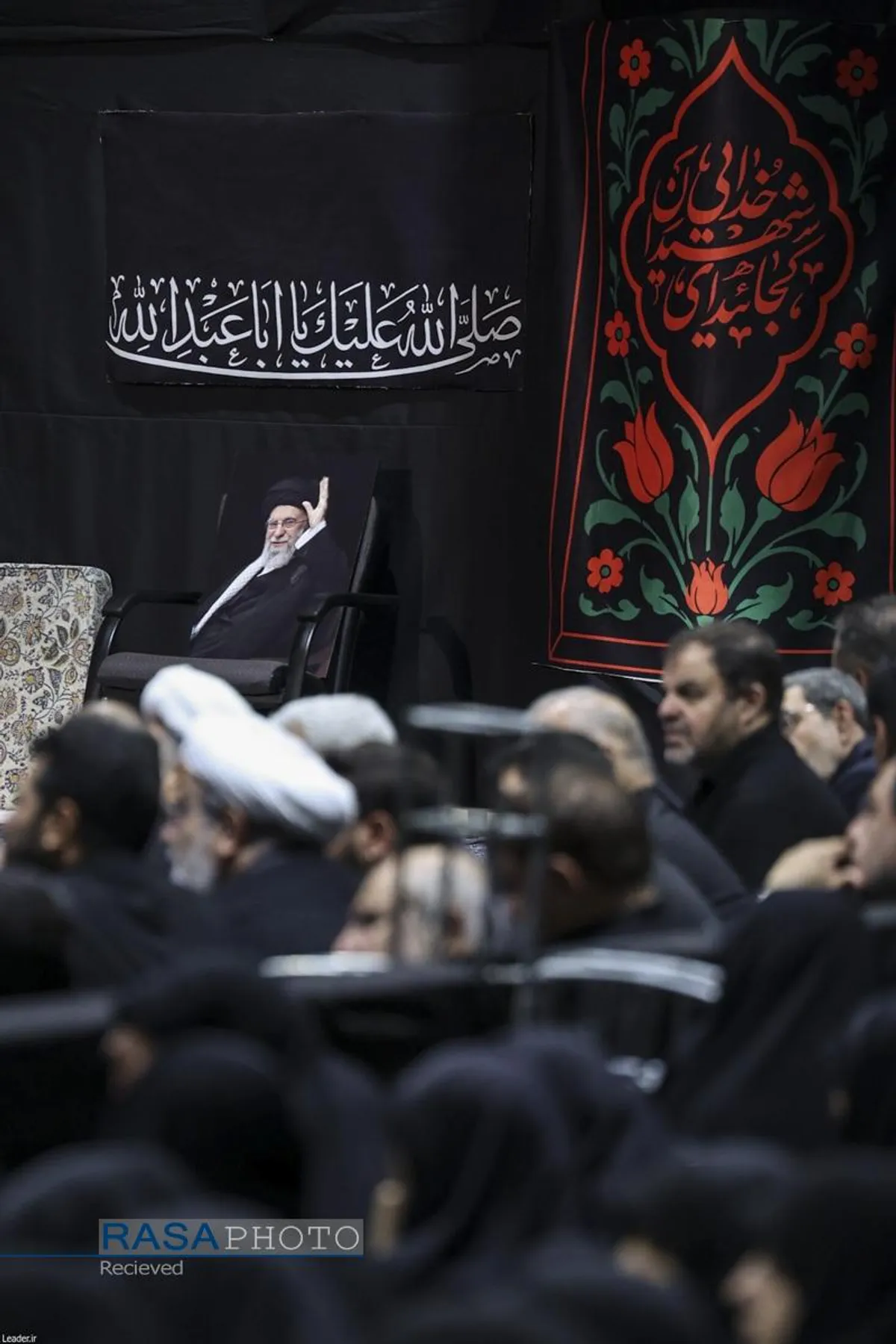 مراسم عزاداری شب تاسوعا در جوار محل شهادت رهبر شهید انقلاب اسلامی