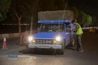 ایست بازرسی شبانه بسیج در قم
