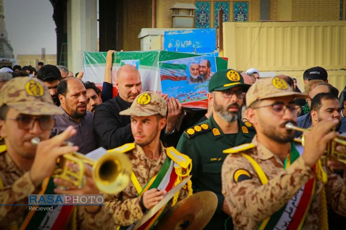 تشییع و تدفین پیکر شهید سلگی در مسجد مقدس جمکران
