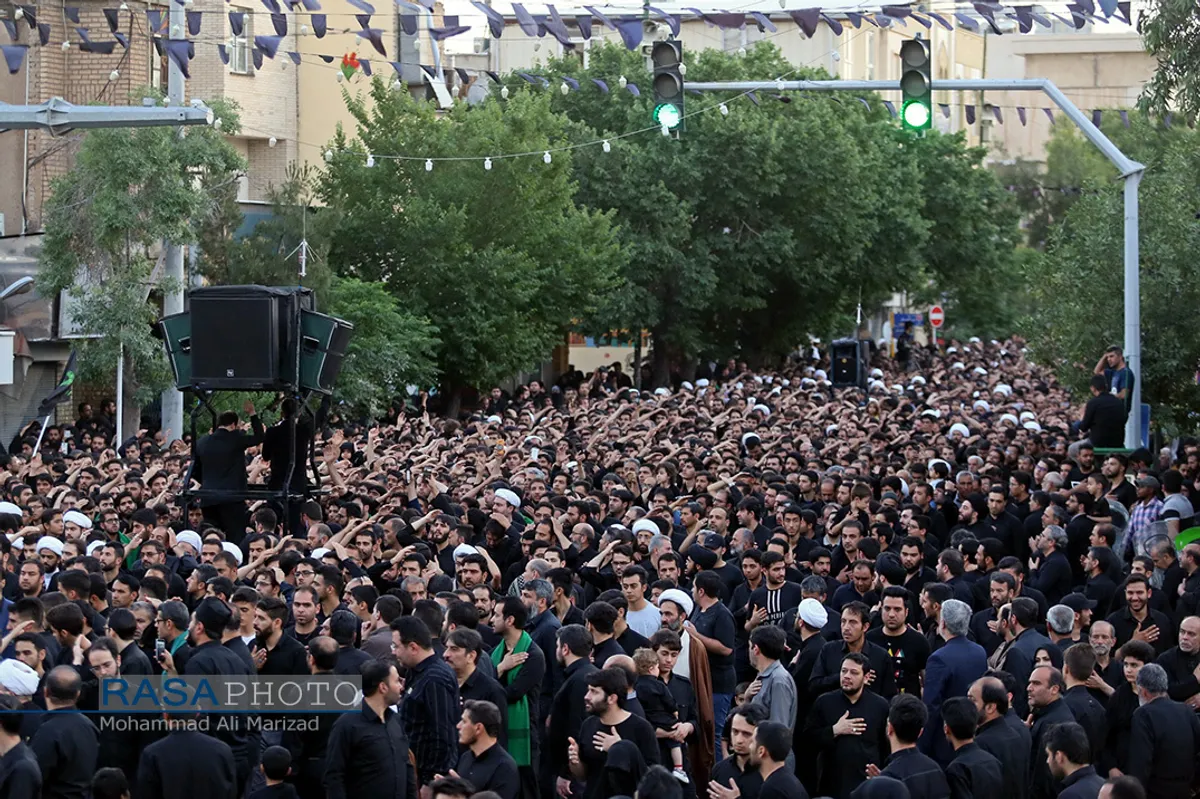 دسته عزاداری شهادت حضرت امام امیر المومنین (ع) با حضور حضرت آیت الله وحید خراسانی