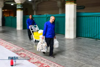 سفره افطار حرم کریمه اهلبیت (سلام&zwnj;الله&zwnj;علیها) در قم