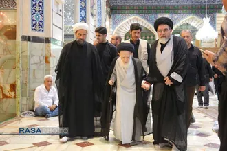 تشرف آیت الله شبیری زنجانی به حرم کریمه اهلبیت (سلام&zwnj;الله&zwnj;علیها)