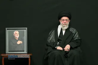 مراسم عزاداری شام غریبان با حضور مقام معظم رهبری