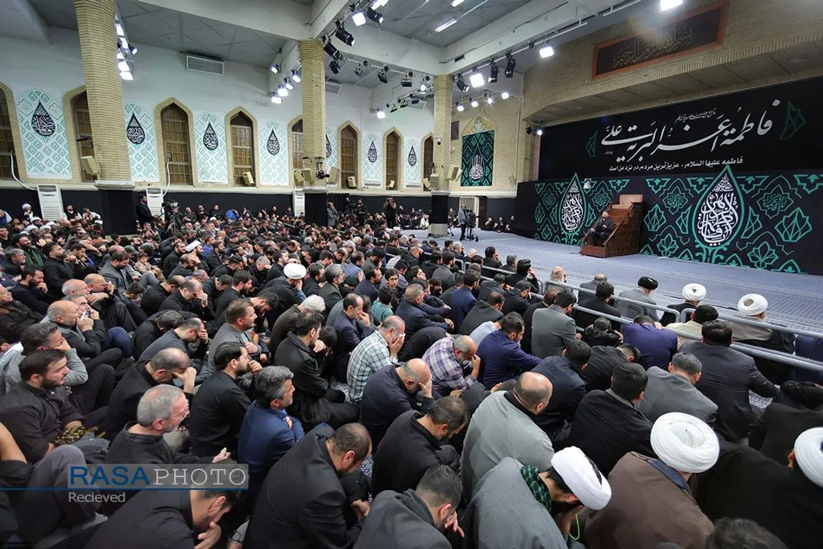 دومین شب مراسم عزاداری شهادت حضرت زهرا (سلام&zwnj;الله&zwnj;علیها) با حضور رهبر انقلاب