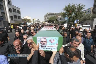 تشییع پیکر پاک سرلشکر شهید حاج محمدحسن محققی در تهران