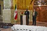 توزیع اقلام بهداشتی بین مجاورین حرم امامزاده سید علاالدین حسین (ع) شیراز